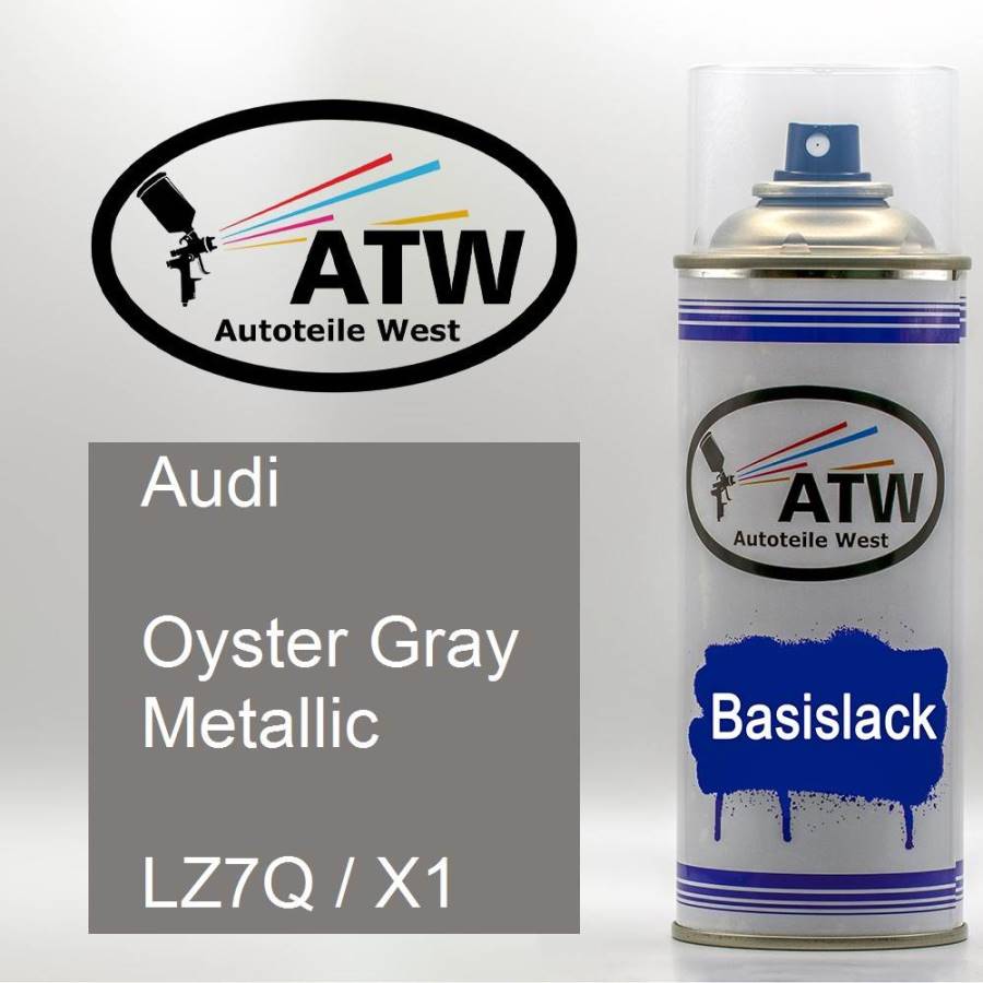 Audi, Oyster Gray Metallic, LZ7Q / X1: 400ml Sprühdose, von ATW Autoteile West.